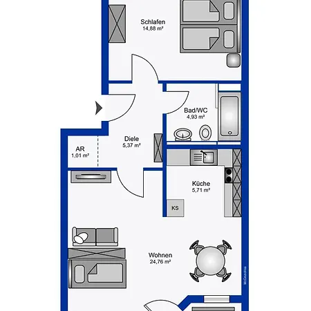 Moderne Mit Balkon Und Parkplatz - Salt Apartamento Naumburg (Saale)